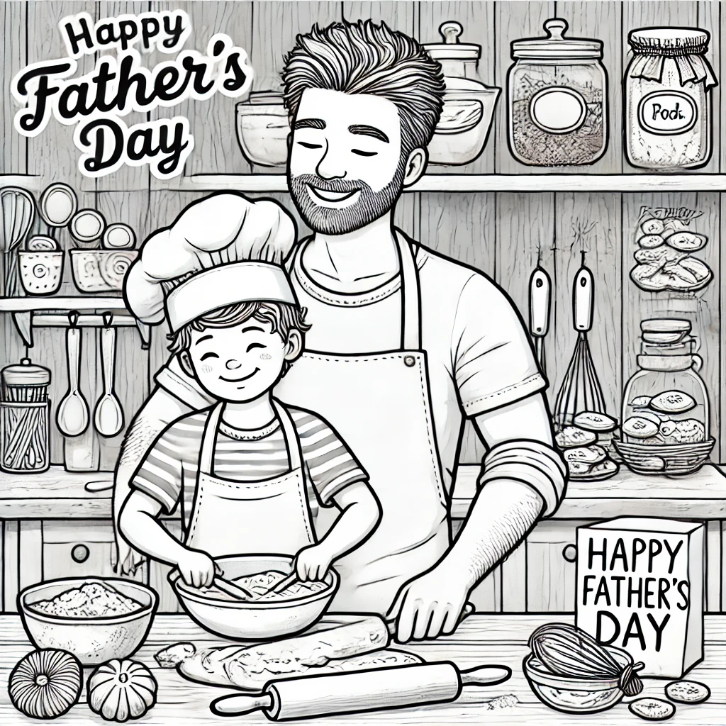 Baking Together with Dad