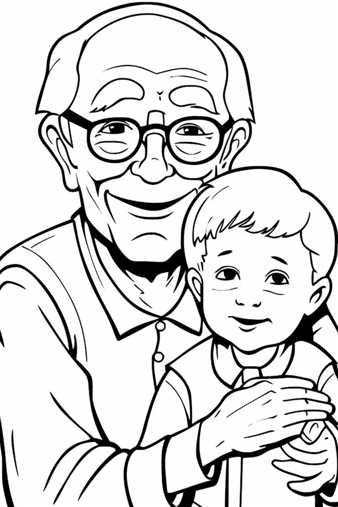 Fathers Day Coloring Pages Grandpa