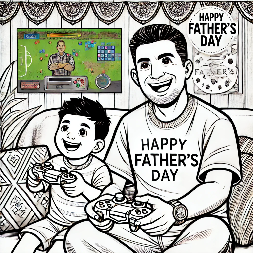 Father and Child Gaming Fun