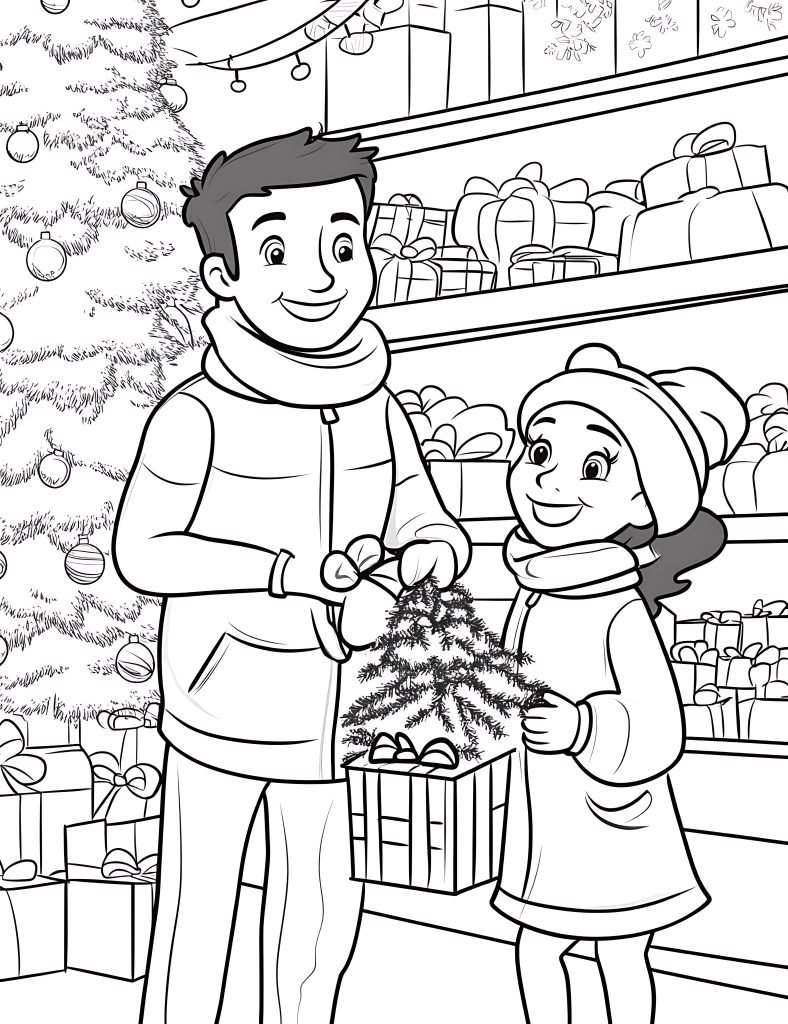Festive Shopping Delight A Father and Daughters Holiday Cheer