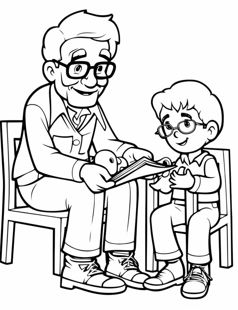 Fathers Day Coloring Pages Grandpa