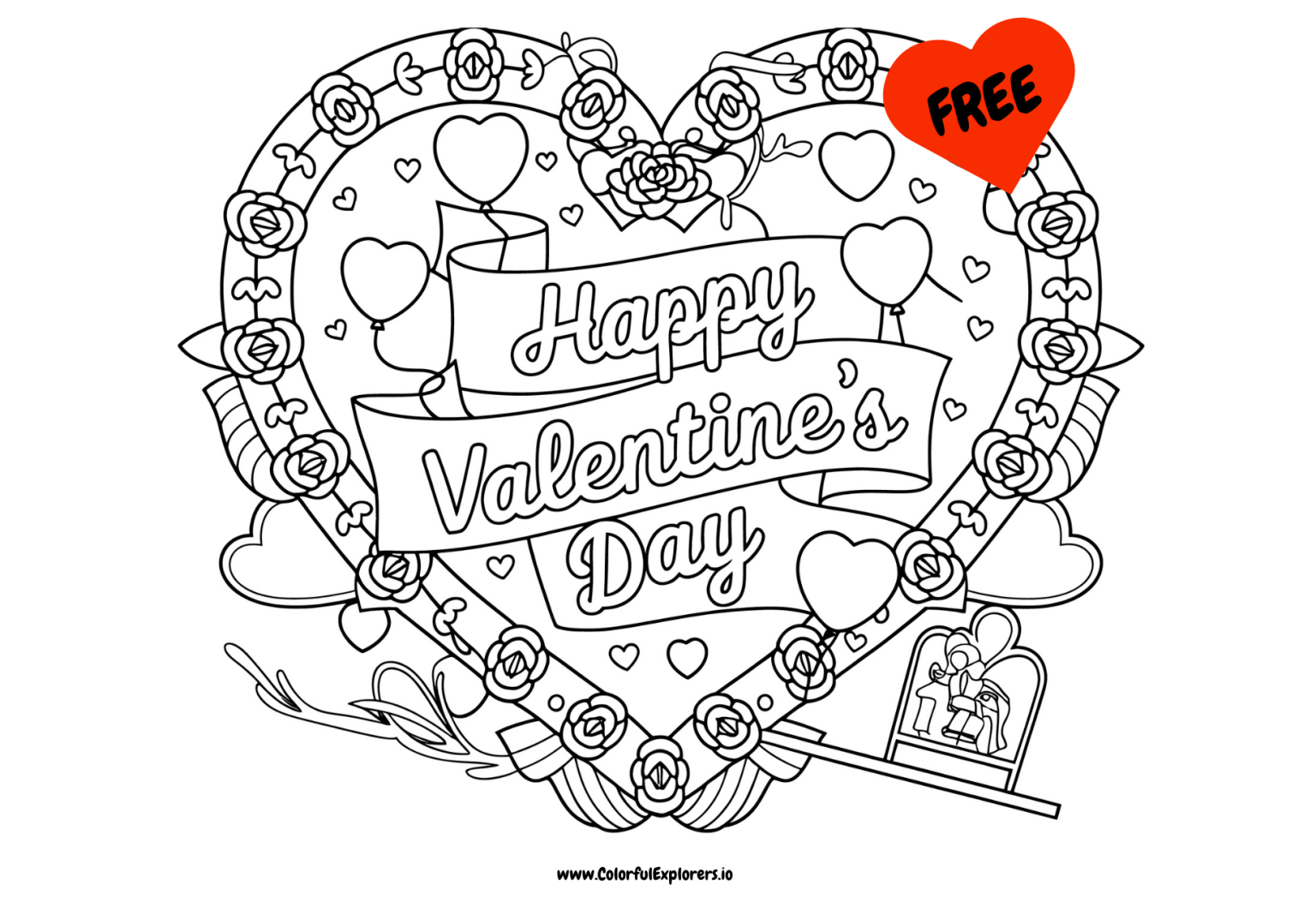 Valentine's Day Coloring Page
