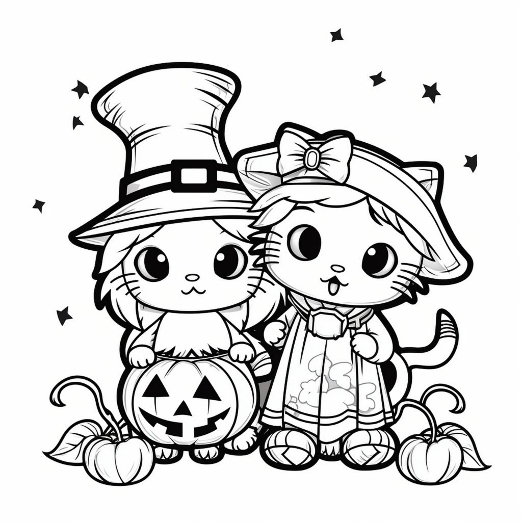 Halloween cat illustration