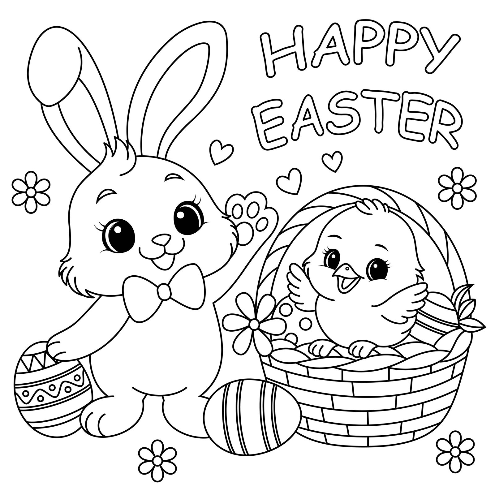 Happy Easter Coloring Pages