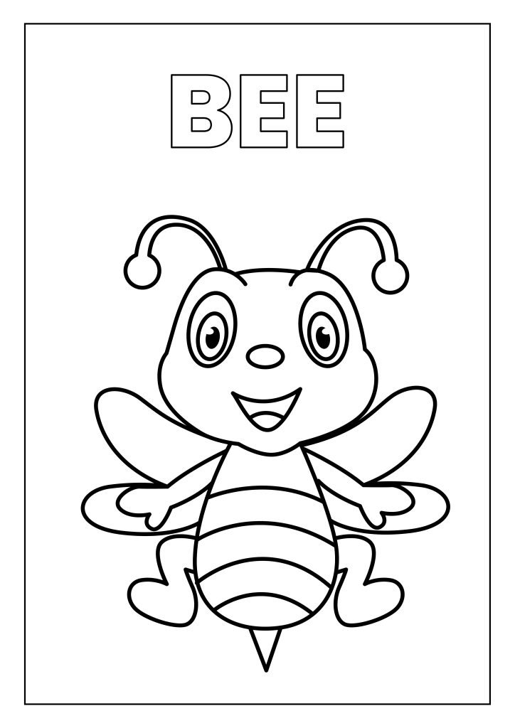 Bee coloring pages
