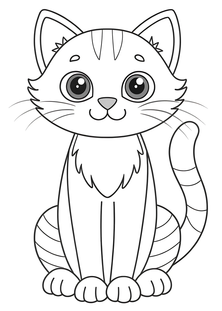 Adorable Kitty Cat Coloring Pages You Can Download for Free