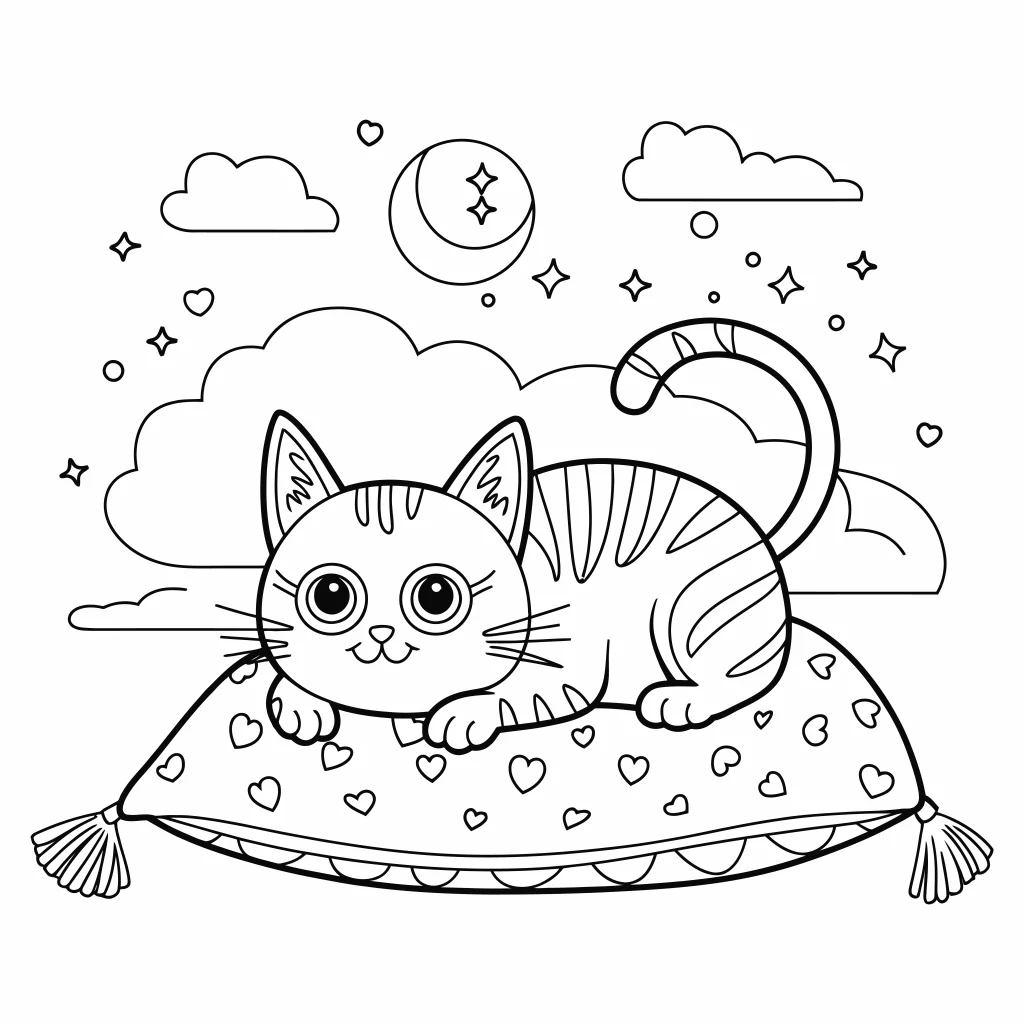Adorable Kitty Cat Coloring Pages You Can Download for Free