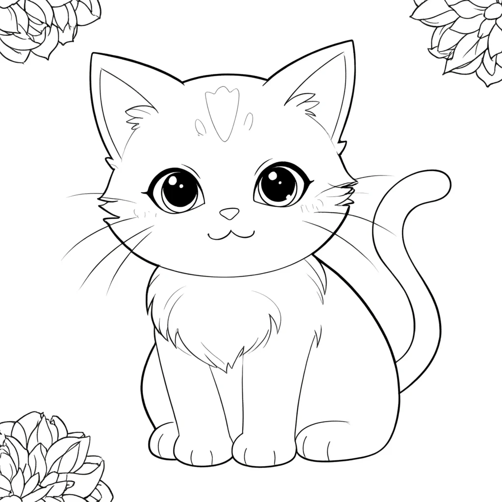 Adorable Kitty Cat Coloring Pages You Can Download for Free