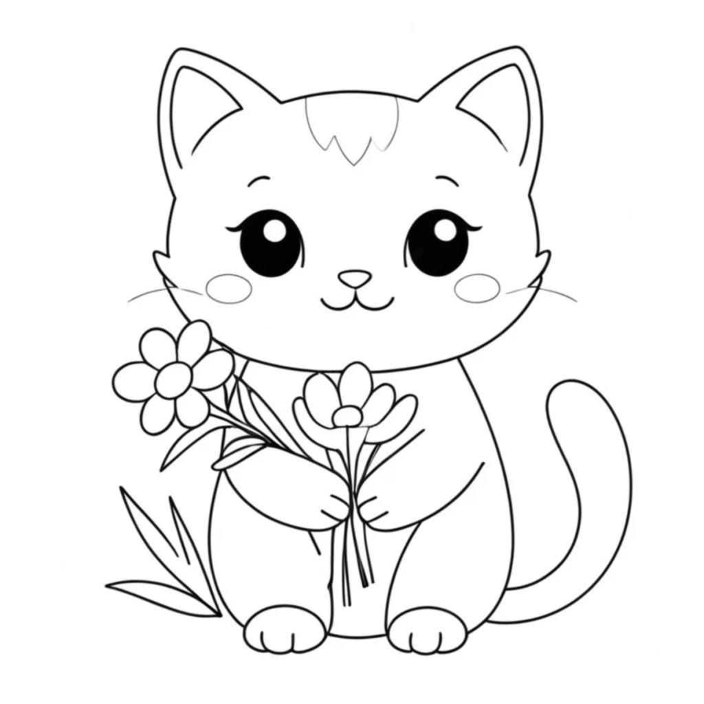 Adorable Kitty Cat Coloring Pages You Can Download for Free