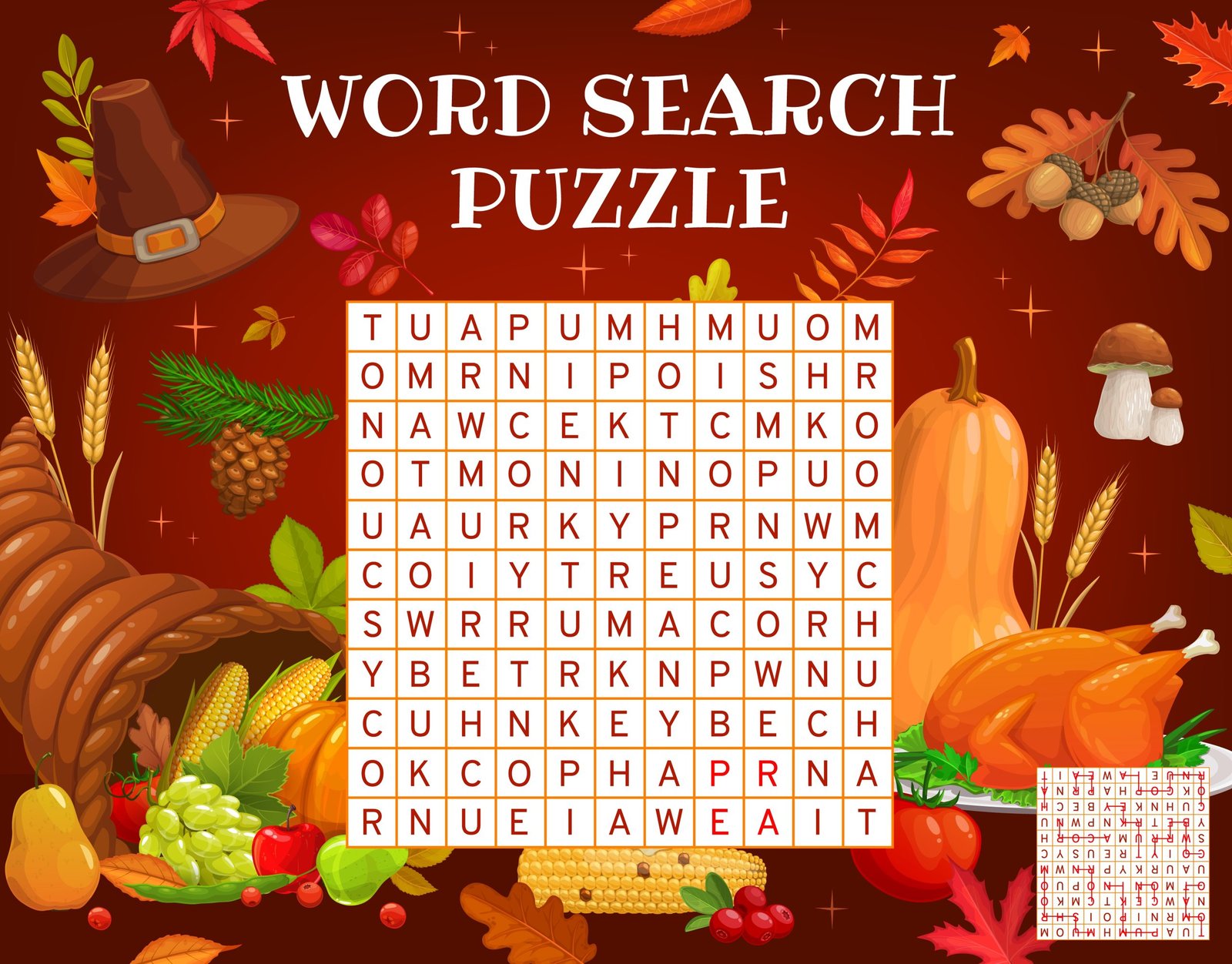 Thanksgiving Feast Word Search