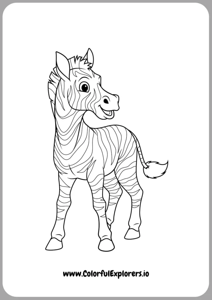 A Fun Zebra Coloring Adventure Awaits