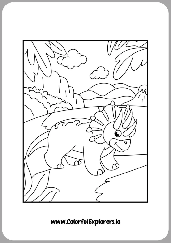 Ancient Ankylosaurus Dinosaur to Color