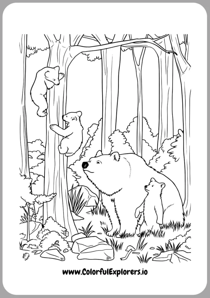 Bear Climbing a Tree