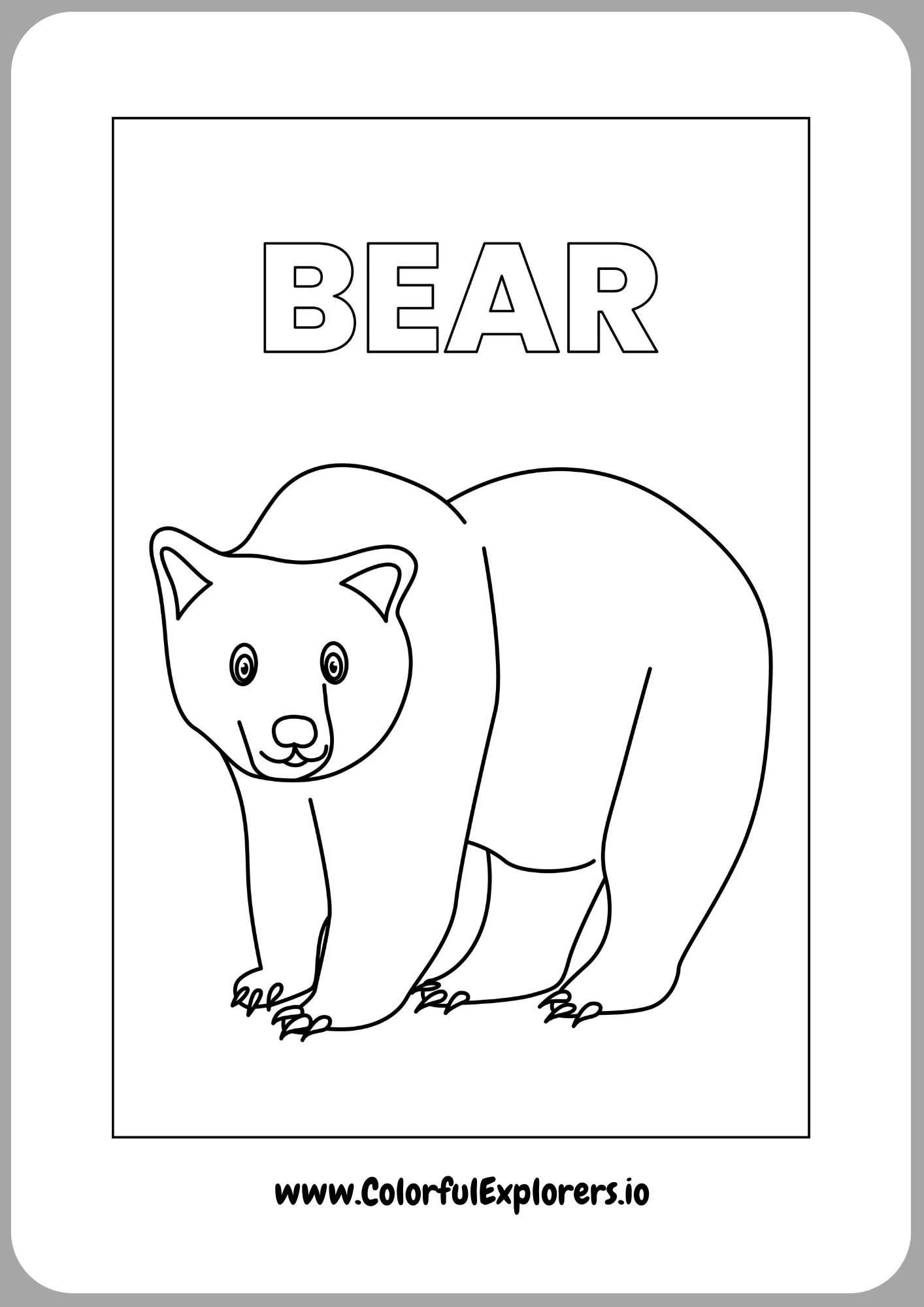 Bear Coloring Page