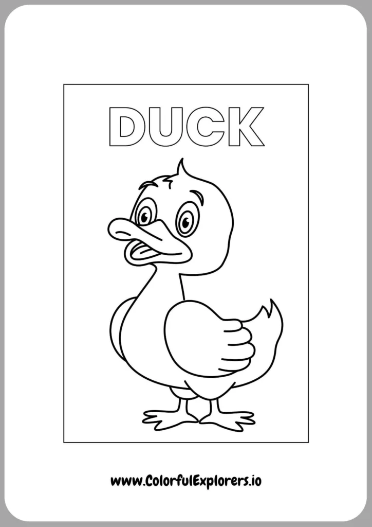 Cheerful Duck by the Pond