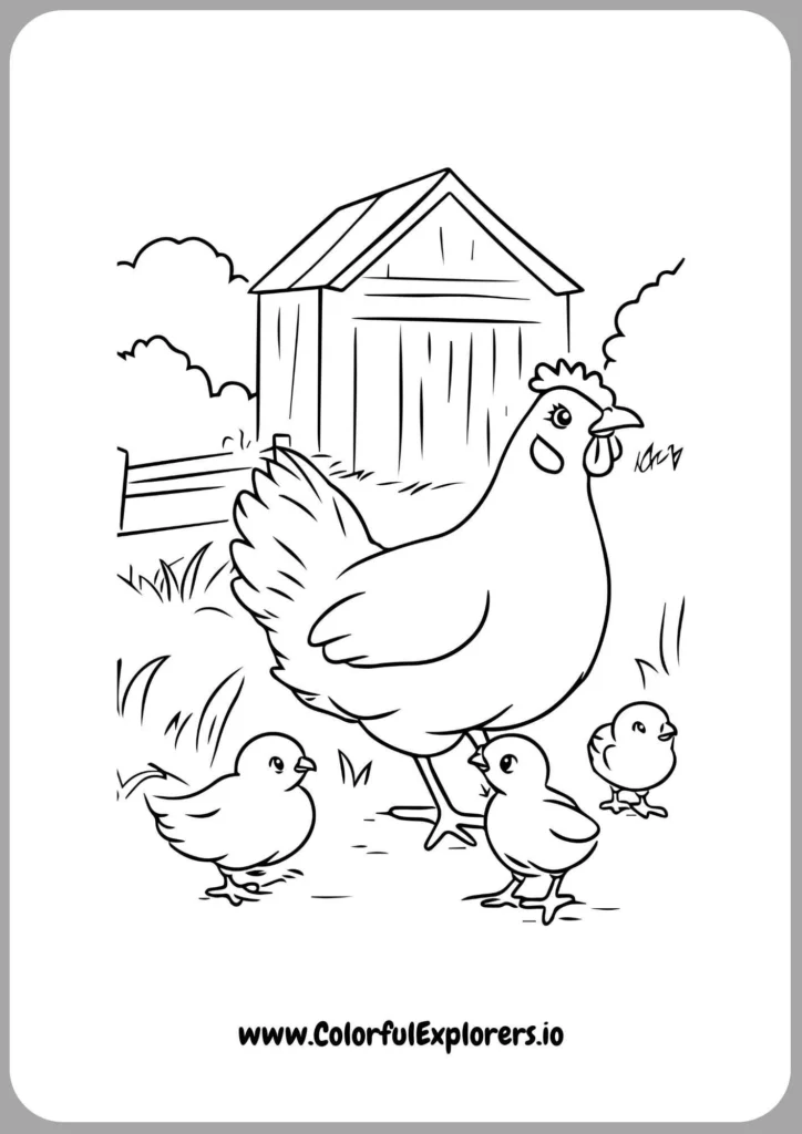 Chicken Sitting on a Fence