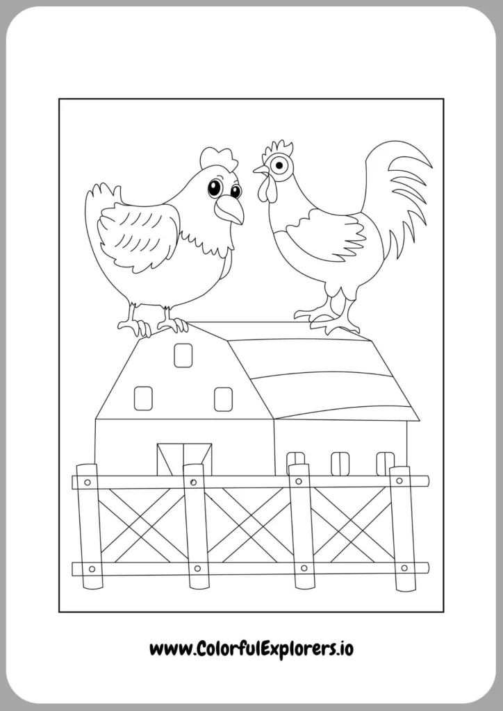 Chicken with Easter Eggs