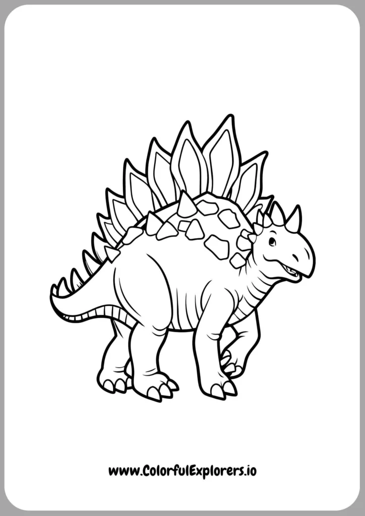 Color the Fierce Ankylosaurus Dinosaur Design