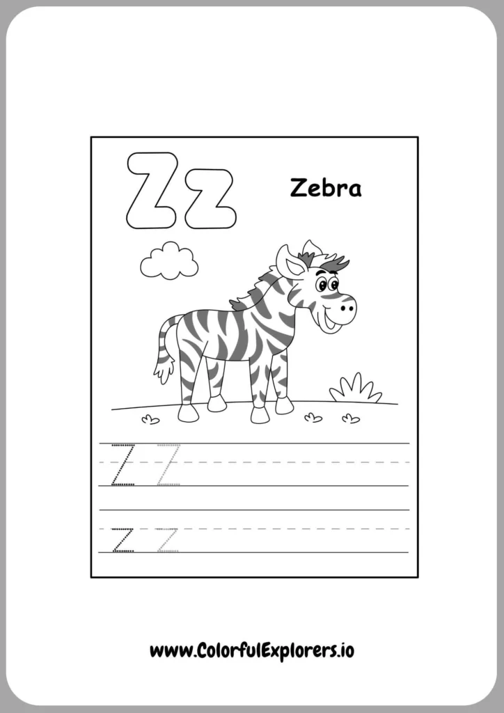 Color the Stripes of a Beautiful Zebra