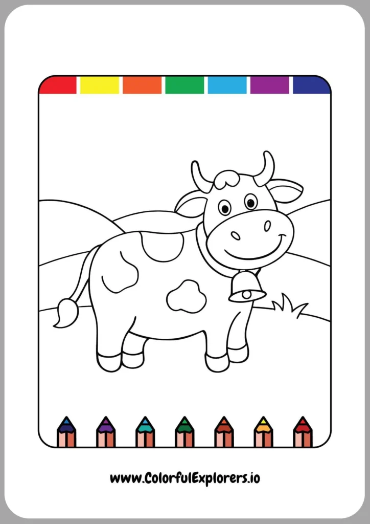 Cow Family Coloring Page