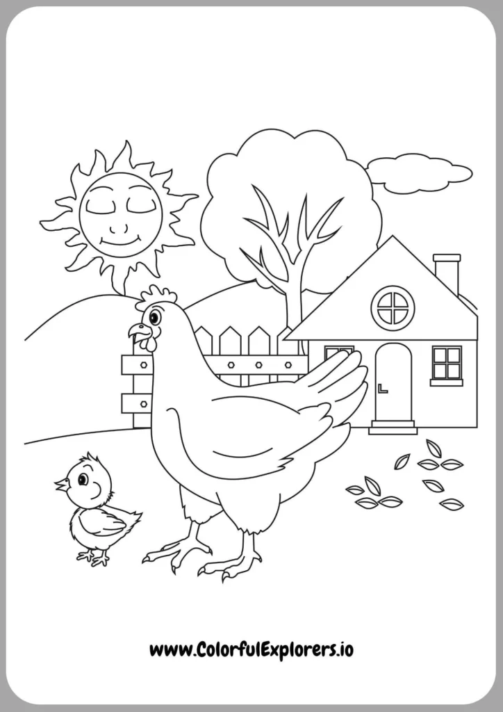 Cute Baby Chick with a Flower