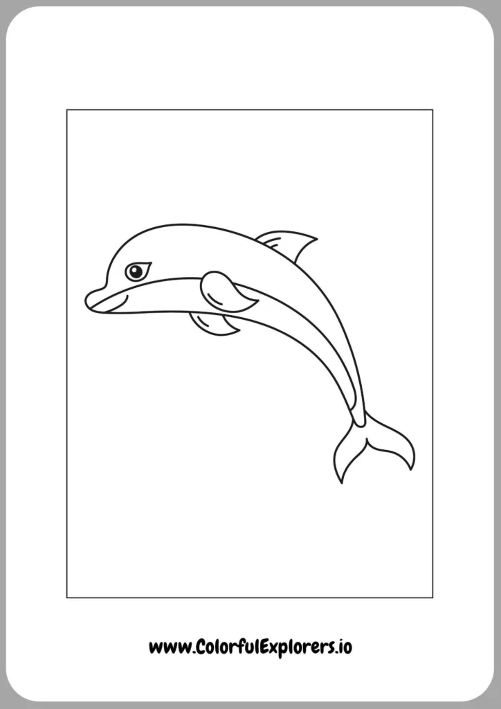 Dolphin Under the Stars Coloring Page