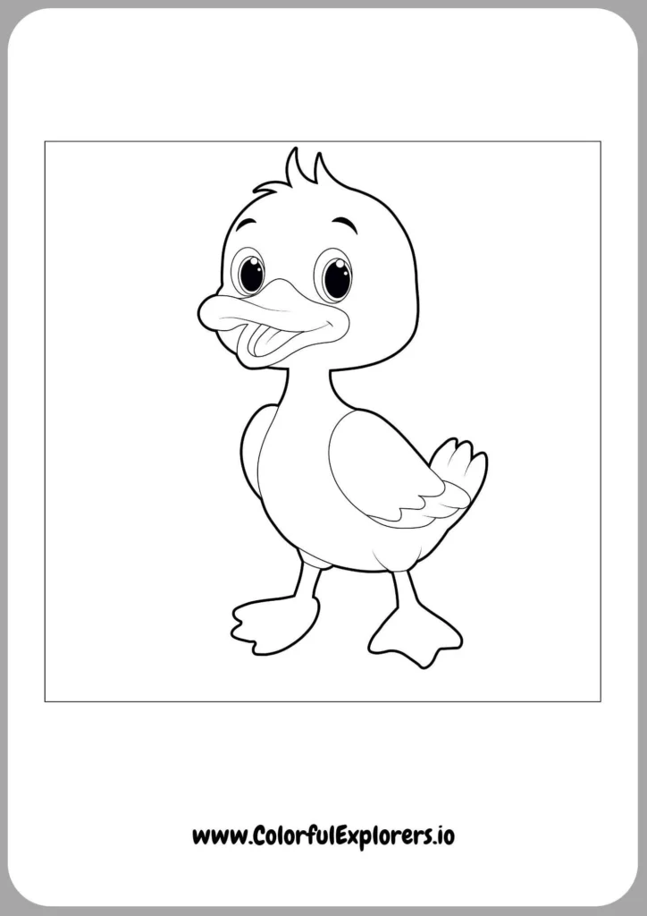 Duck with Floating Feathers
