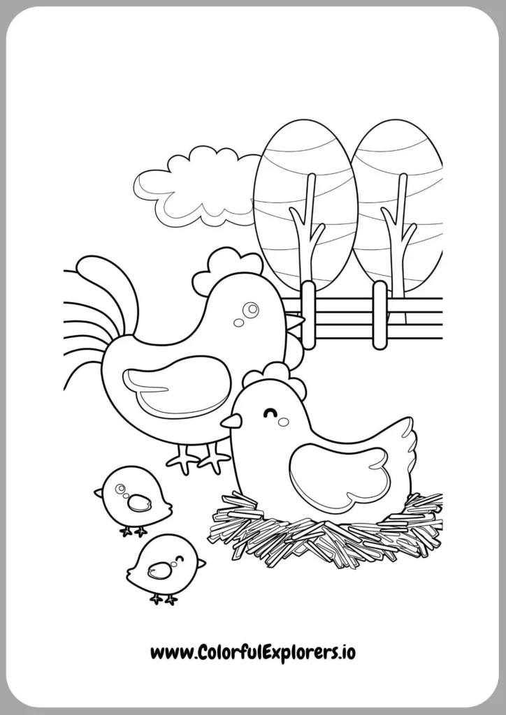 Fluffy Chick on the Farm