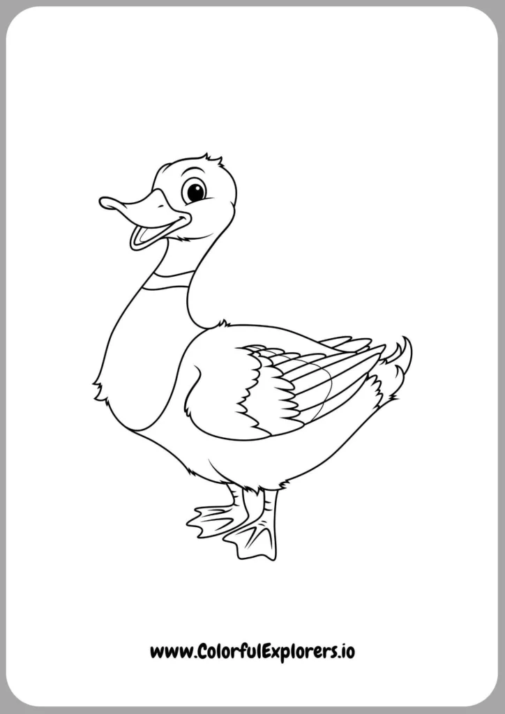 Funny Duck Playing Around