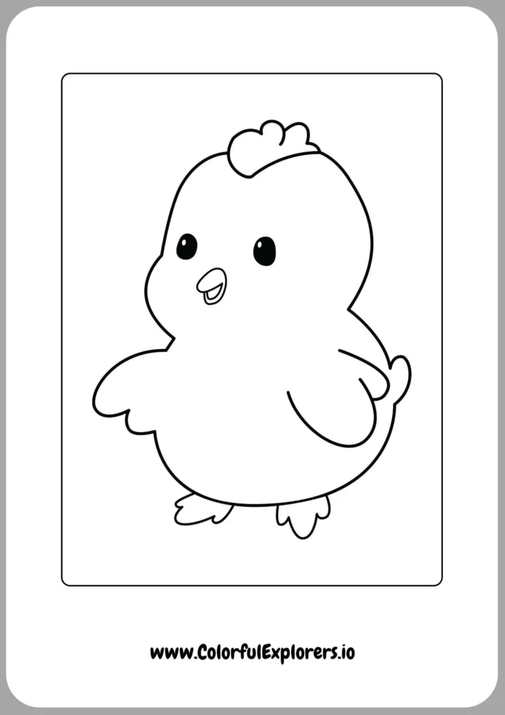 Little Chick Looking Up