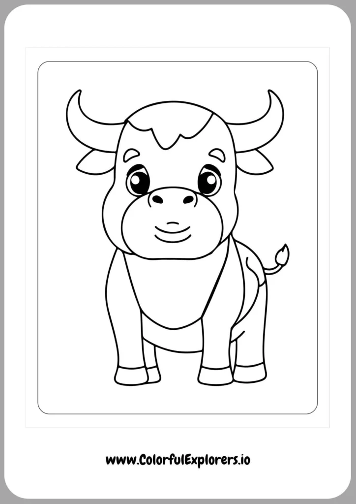 Running Cow Coloring Page