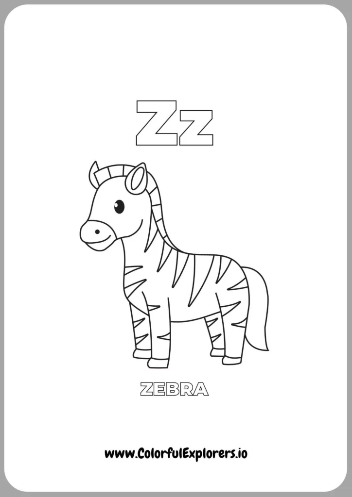 The Majestic Zebra in Bold Lines