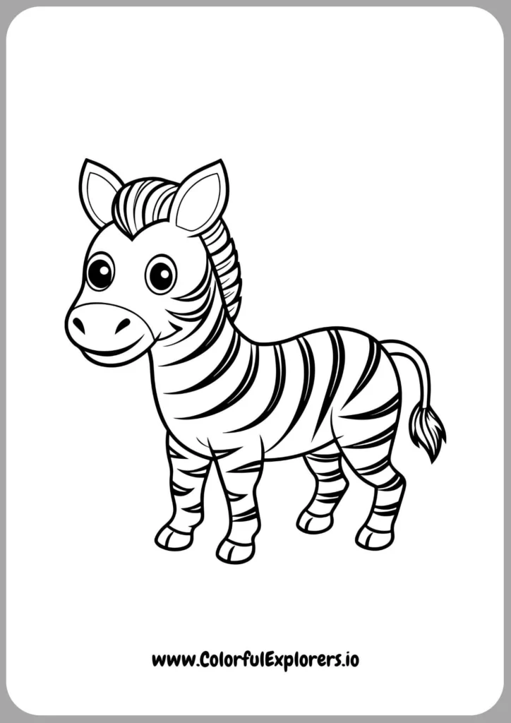 Zebra and Nature in Your Coloring Hands