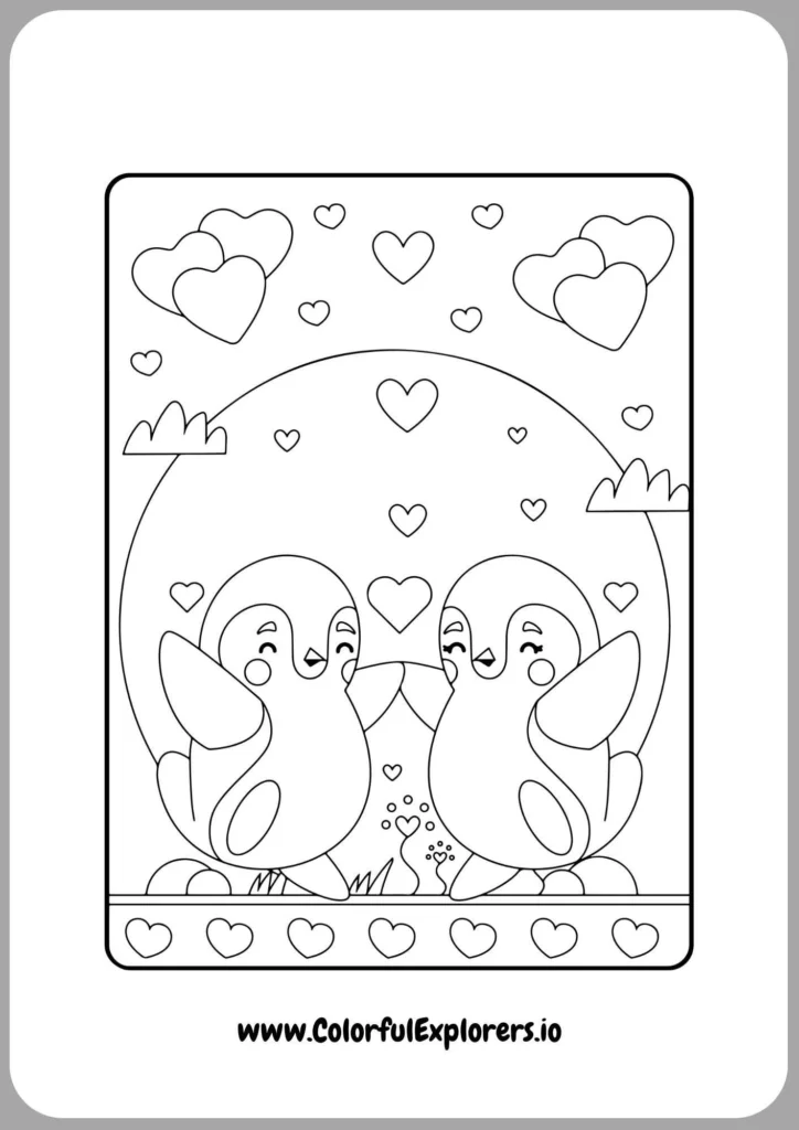 Charming Valentine’s Day Pet Coloring