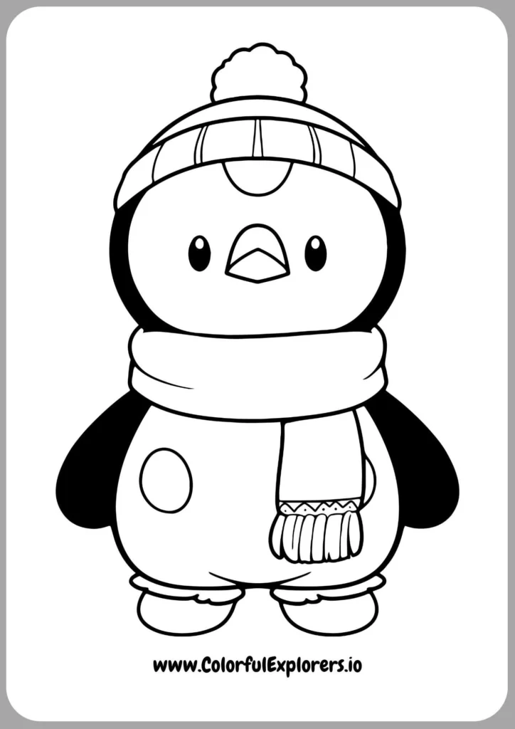 Christmas Penguin with Presents