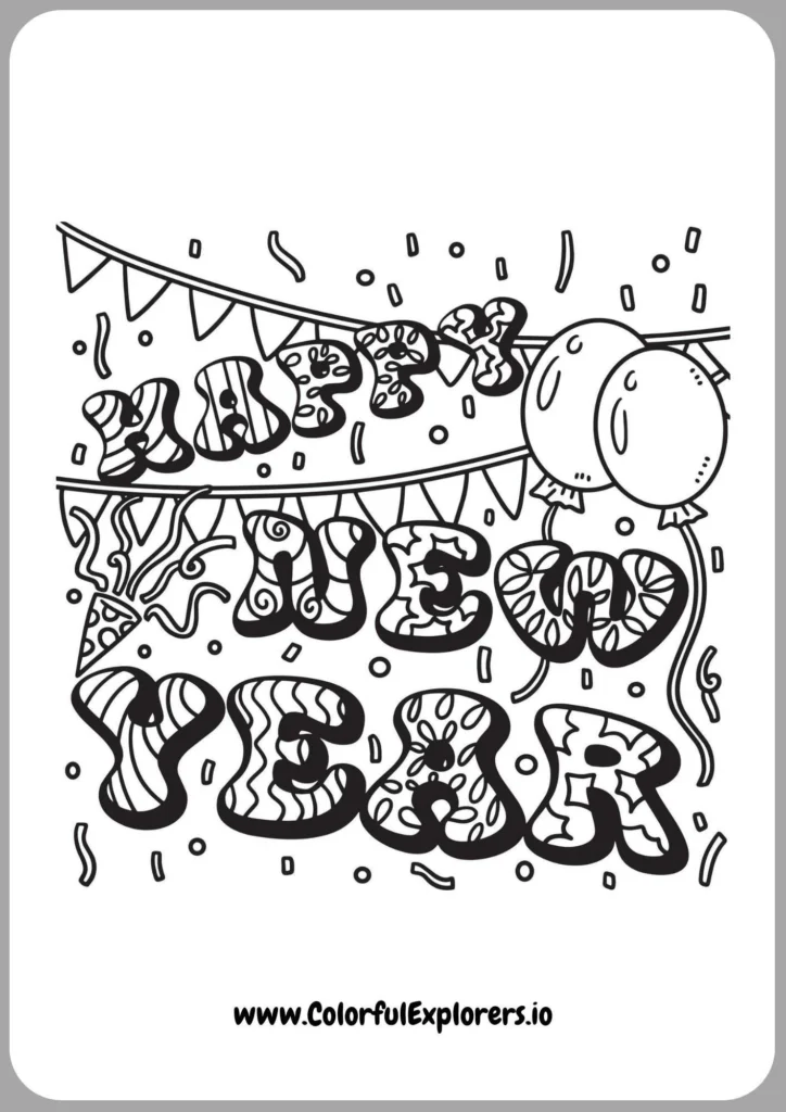 Color Your Cheers for the New Year