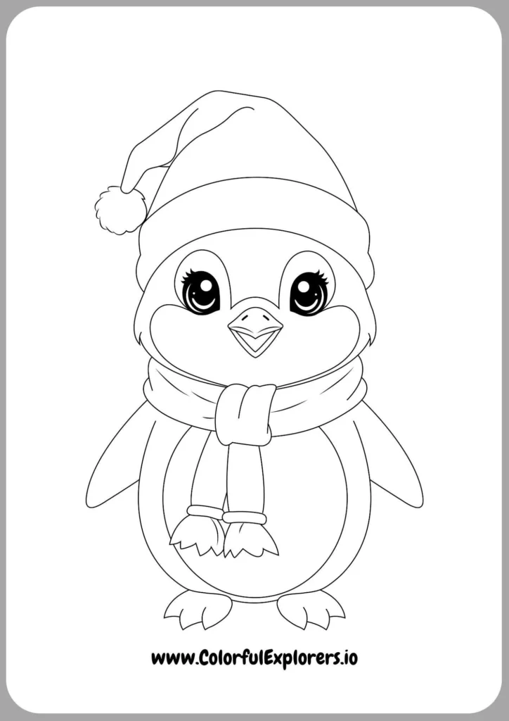 Penguin Holding a Gift Box