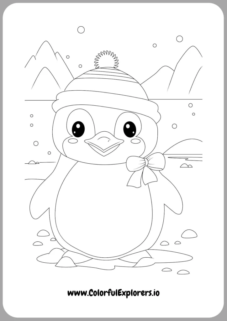 Penguin Sliding on Ice