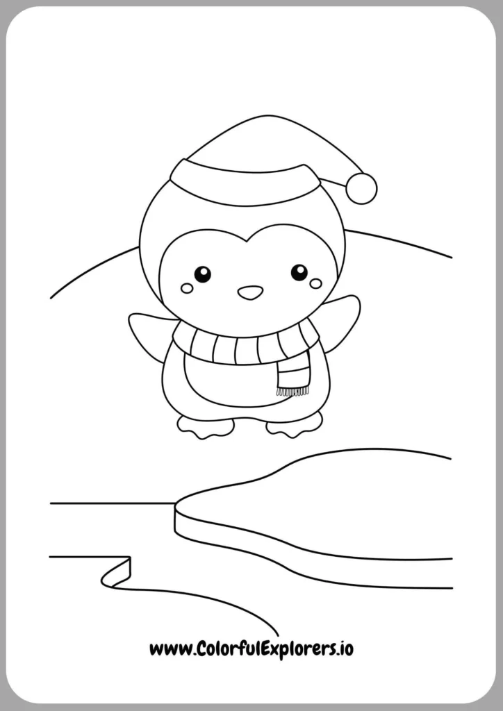Penguin and Christmas Baubles