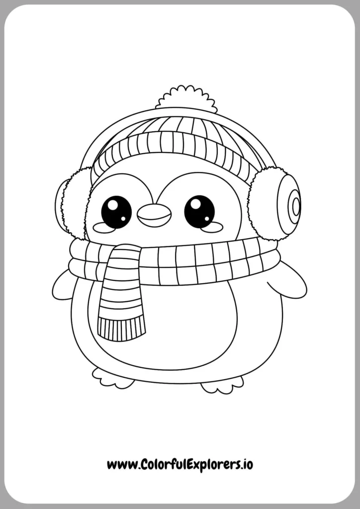 Penguin with Christmas Stars