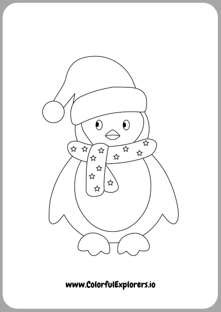 Penguin with Snowman Decoration
