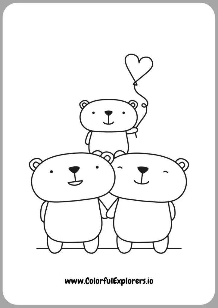 Unleash Love with Furry Friends Valentine Coloring Pages!