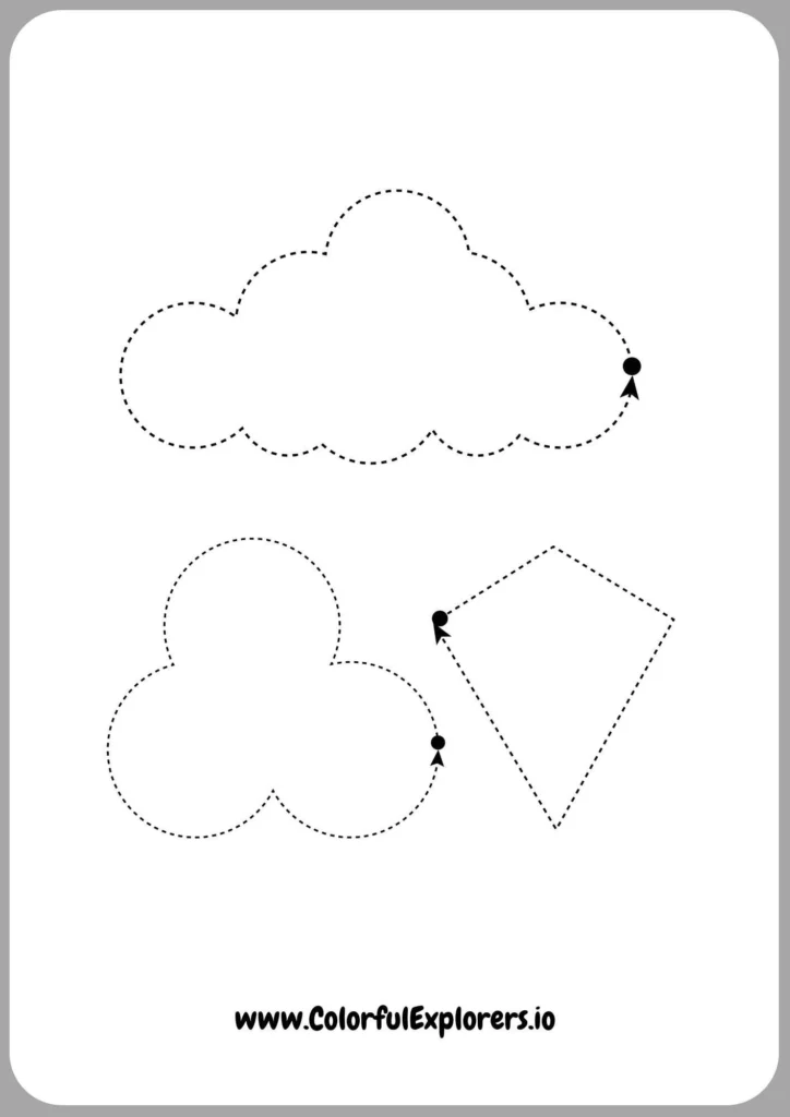 Bright Cloud Shapes for Crafting