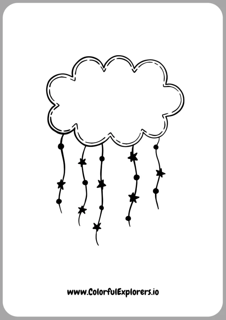 Cute Cloud Printable Pattern