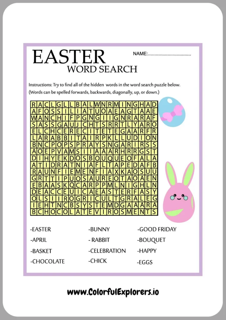 Easter Word Adventure Challenge