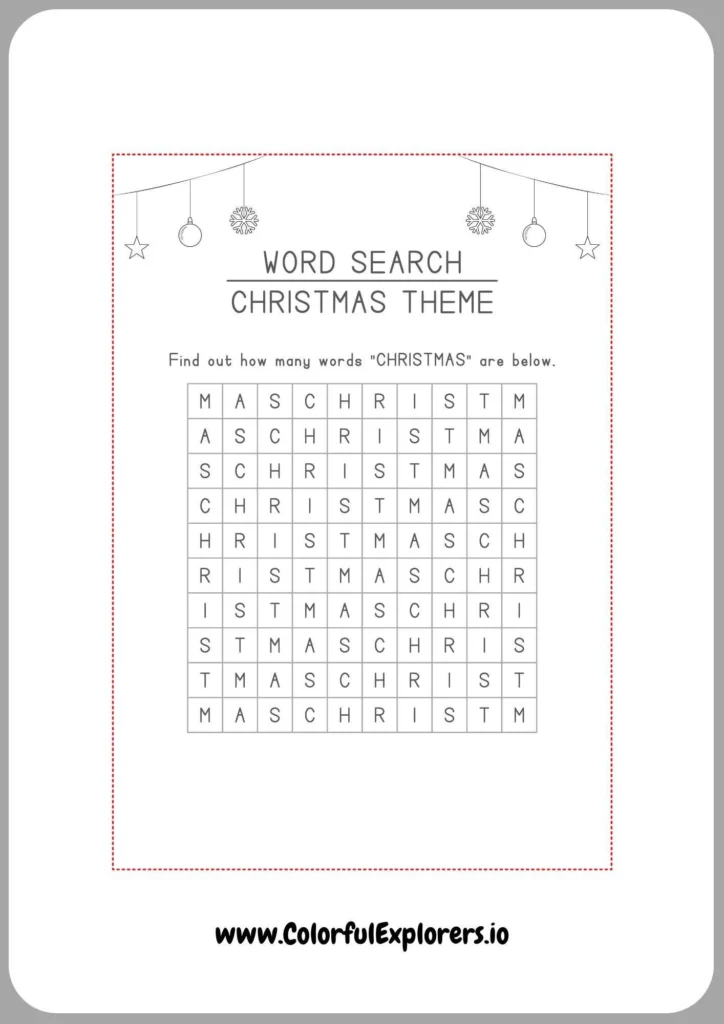Festive Word Search Adventure for Kids