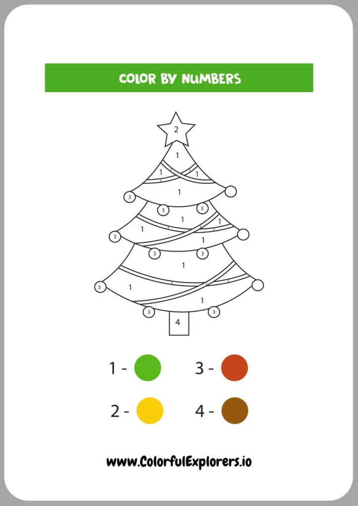 Christmas Color By Number 2 Free Printable PDFs