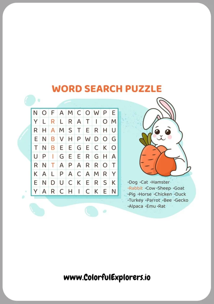 Hop Into Easter Word Search