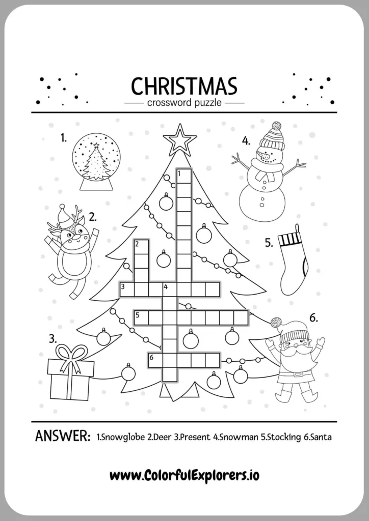 Kid-Friendly Christmas Word Search Activity