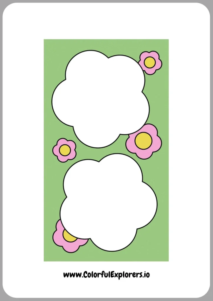 Whimsical Cloud Outline Craft